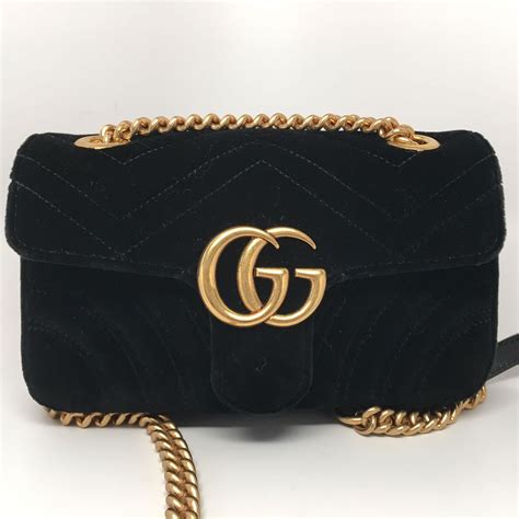 Gucci GG Marmont Mini Velvet Shoulder Bag 